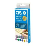 Marcador Artístico Metallico Maker 1.0 mm c/ 6 cores - Cis -