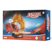 Pista de Corrida Express Wheels Fast Lane - 7 Peças - Multikids -