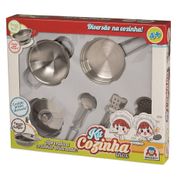 Brinquedo Kit Cozinha Inox Tacho Braskit