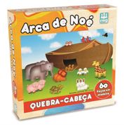 Quebra Cabeça Puzzle Infantil Arca de Noé Madeira 60 Pcs Nig