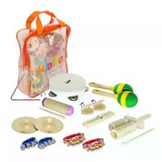 Bandinha Infantil Kit com 10 Instrumentos e Mochila com Alça