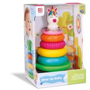 Brinquedo Infantil Pirâmide de Argolas Unicórnio - Divertoys -