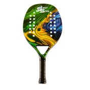 Raquete Beach Tennis Brazilian Flag Full Carbon + Raqueteira