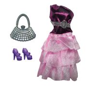 Vestido para Boneca - Doll Dress - com Acessórios - Lilás - Candide