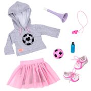 Conjunto de Roupa de Futebol Our Generation Fashion Goals