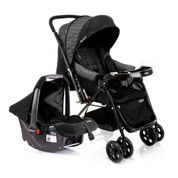 Carrinho de Bebê Travel System Reverse Duo Cosco Kids - Preto Rajado