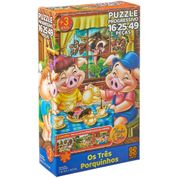 Quebra-cabeças - Três Porquinhos Puzzle - 12-20-30 Peças