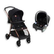 CARRINHO DE BEBE LUI PRETO COBRE + BEBE CONFORTO MATERNA - BURIGOTTO