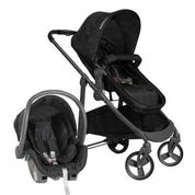 Carrinho de Bebê Moisés Olympus Black com Bebê Conforto - Galzerano