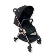 CARRINHO ZURICH PRETO/ROSE COURO PRETO - PREMIUM BABY