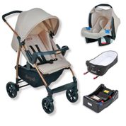 Carrinho de Bebê Travel System Burigotto Ecco Mon Amour + Base + Ninho Pramette