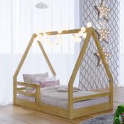 Cama Casinha Montessoriano Infantil Duda Madeira Natural Carolina Baby