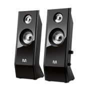 Caixas de Som 2.0 Multimídia Black Piano 8w Rms Conexão P2 Controle Volume Preto - SP091 SP091