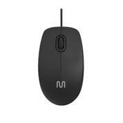 Mouse Com Fio MF400 Conexão USB 1200dpi Cabo de 180cm 3 Botões Clique Silencioso Preto Multilaser - MO386 MO386