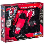 Carrinho Transformável Controle Remoto Megaformers Auto Neptune Vermelho Multikids - BR1651 BR1651