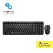 Kit Rapoo Teclado e Mouse Sem Fio 2.4 ghz Preto - X1800S - RA001OUT [Reembalado] RA001OUT