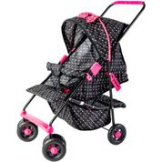 Carrinho de Boneca Milano - Preto/pink