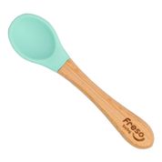 Colher Bambu e Silicone - Verde - Freso Baby