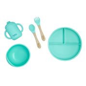 Kit Alimentação em Silicone com Ventosa - Verde - Freso Baby