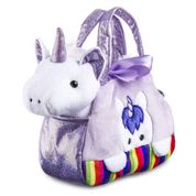 Pelúcia Cutie Handbags - Unicórnio Roxo  - Multikids