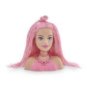 Mini Barbie Busto - Styling Head - Special Hair Rosa - Pupee