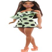 Boneca Barbie Fashionistas Morena - Macacão Verde com Bolinhas Hpf76