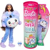 Boneca Barbie Cutie Reveal 10 Surpresas com Mini Pet Coelho Na Fantasia de Coala (lilás) Hrk26