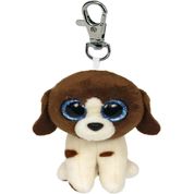 Beanie Boos Clip On - Muddles Cachorro Marrom e Branco