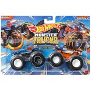 Hot Wheels - Monster Trucks 1:64 - Pack com 2 - Big Bite Vs Bigfoot Hwn62