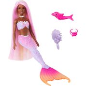 Boneca Barbie Sereia - Muda de Cor - Negra Hrp98