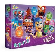 Super Kit Junior 3 em 1 com Quebra-Cabeça - Dominó e Memória - Divertida Mente 2 - Toyster