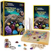 NATIONAL GEOGRAPHIC Kit de Escavação e Arqueologia com 15 Cristais Simi Preciosos