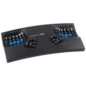 Teclado Ergonômico Sem Fio Recarregável Reduz a Tensão das Mãos e Silencioso, KINESIS KB600LFQ, Preto