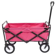 Carrinho Dobrável para Camping e Jardim, Capacidade 70kg, MAC SPORTS, Rosa