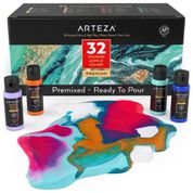 Kit de Tinta Acrílica Profissional com Cores Essenciais, 32 Peças, ARTEZA