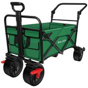 Carrinho Dobrável para Camping e Jardim, Capacidade 80kg com Rodas 360, BEAU JARDIN, Verde