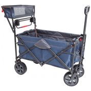 Carrinho Dobrável para Camping e Jardim com Rodas para todos os Terrenos e Compartimento Lateral, Capacidade 136kg, ...