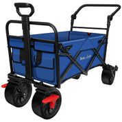 Carrinho Dobrável para Camping e Jardim, Capacidade 80kg com Rodas 360, BEAU JARDIN, Azul