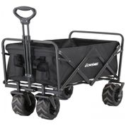 Carrinho Dobrável para Camping e Jardim com Rodas para todos os Terrenos, Capacidade 160kg, EchoSmile, Preto