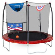 Cama Elastica Capacidade até 80 kg com Cesta de Basquete, Skywalker Trampolines, Vermelha