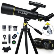 Telescópio Astronômico 20x200 com Adaptador de Celular, Controle Remoto, Tripé e Bolsa para Transporte, Koolpte 40...