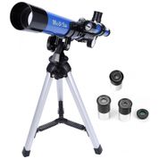 Telescópio Astronômico 400x com 3 Oculares de Ampliação e Espelho da Lua, MaxUSee, Azul