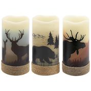 Vela LED com Temporizador de 6H para Decoração Natalina, 2 Un
