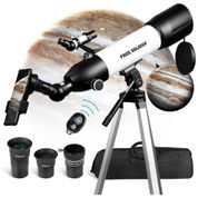 Telescópio Astronômico 500x, com 3 Oculares, FREE SOLDIER CF50080, Branco