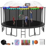 DeepRoar Tranpoline para crianças e adultos, 1500LBS 16FT 15FT 14FT 12FT 10FT 8FT Tranpoline com cesta de basquete, ...