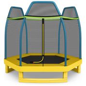 Trampolim DIÁRIO para crianças, trampolins recreativos de 7 pés, trampolim com compartimento de segurança de rede, min...