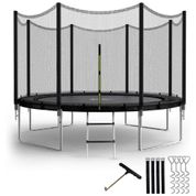 Trampolim Simple Deluxe para Crianças com Caixa de Segurança Estacas de Vento de Rede 12FT Simple Deluxe 400LBS Capacidade de Peso Trampolins de