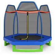 Trampolim DIÁRIO para crianças, trampolins recreativos de 7 pés, trampolim com compartimento de segurança de rede, min...