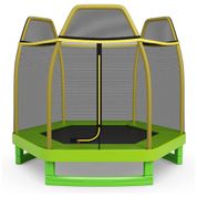 Trampolim DIÁRIO para crianças, trampolins recreativos de 7 pés, trampolim com compartimento de segurança de rede, min...