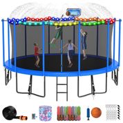 DeepRoar Tranpoline para crianças e adultos, 1500LBS 16FT 15FT 14FT 12FT 10FT 8FT Tranpoline com cesta de basquete, ...